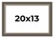 13x20 Weathered Picture Frame with UV-Resistant Acrylic & Acid Free Backing, Available in 5 Finishes - Black, Gold, Red, White, Natural